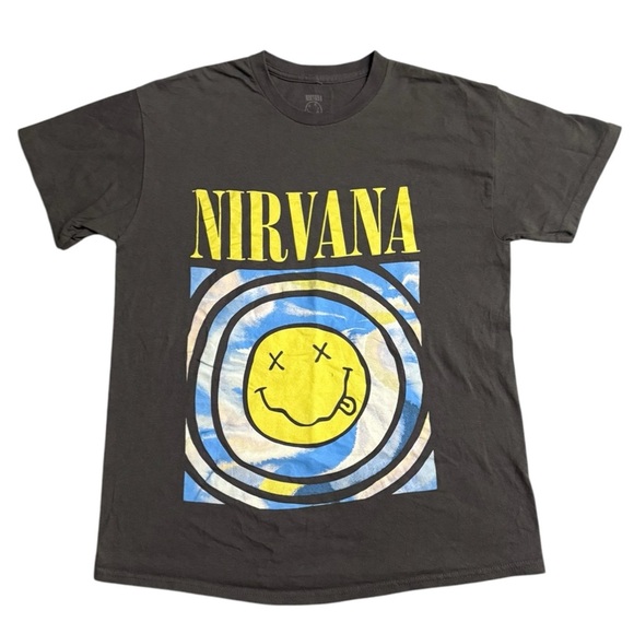Nirvana Other - Nirvana Graphic Tee - Black and Yellow